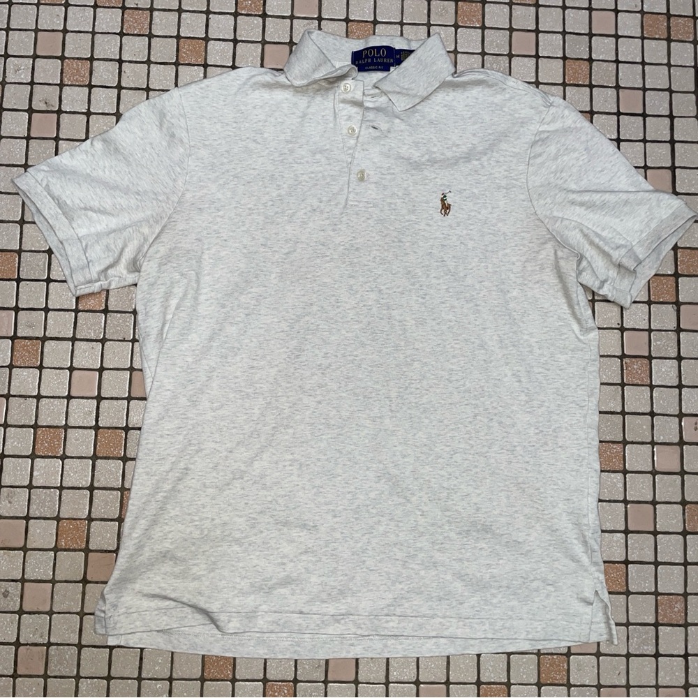 Polo Ralph Lauren Men's Heather Gray Polo Shirt SZ M